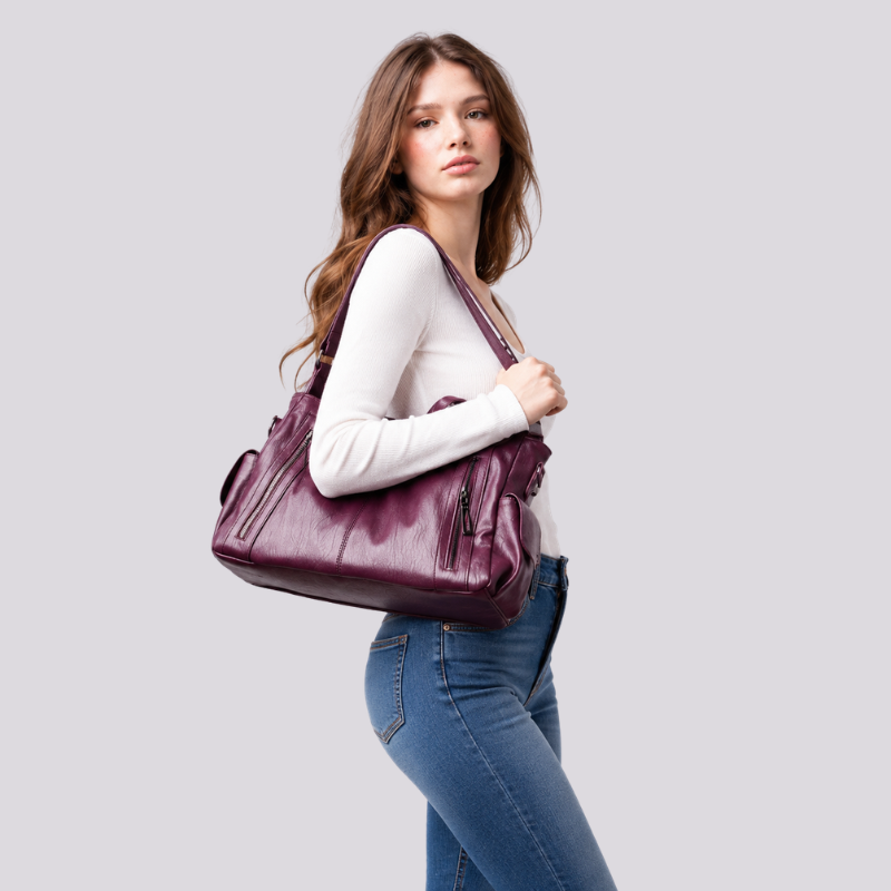 Retro Solid Color Handbag
